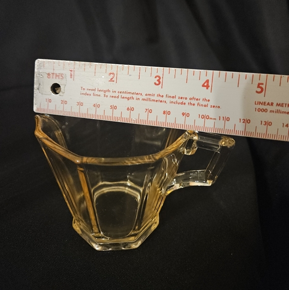 Vintage Fostoria Topaz Yellow Cream and sugar set Depression Glass - Picture 12 of 16